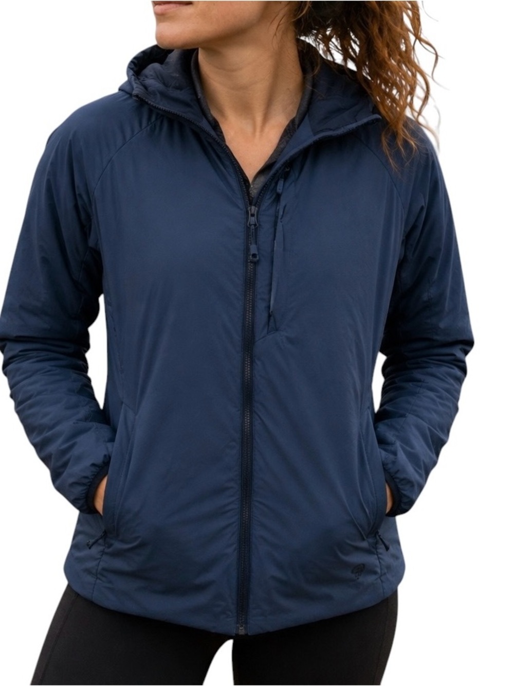Mountain Hardwear Blue Hooded Lightweight Insulated Jacket Medium Gorpcore
